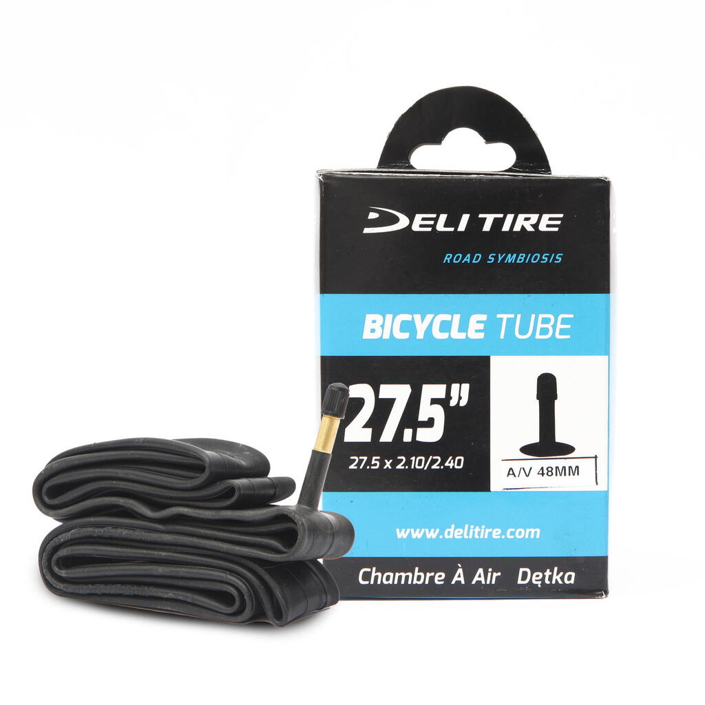 DELI 27.5×2.10/2.40 AV 48 mm inner tube (BOX)