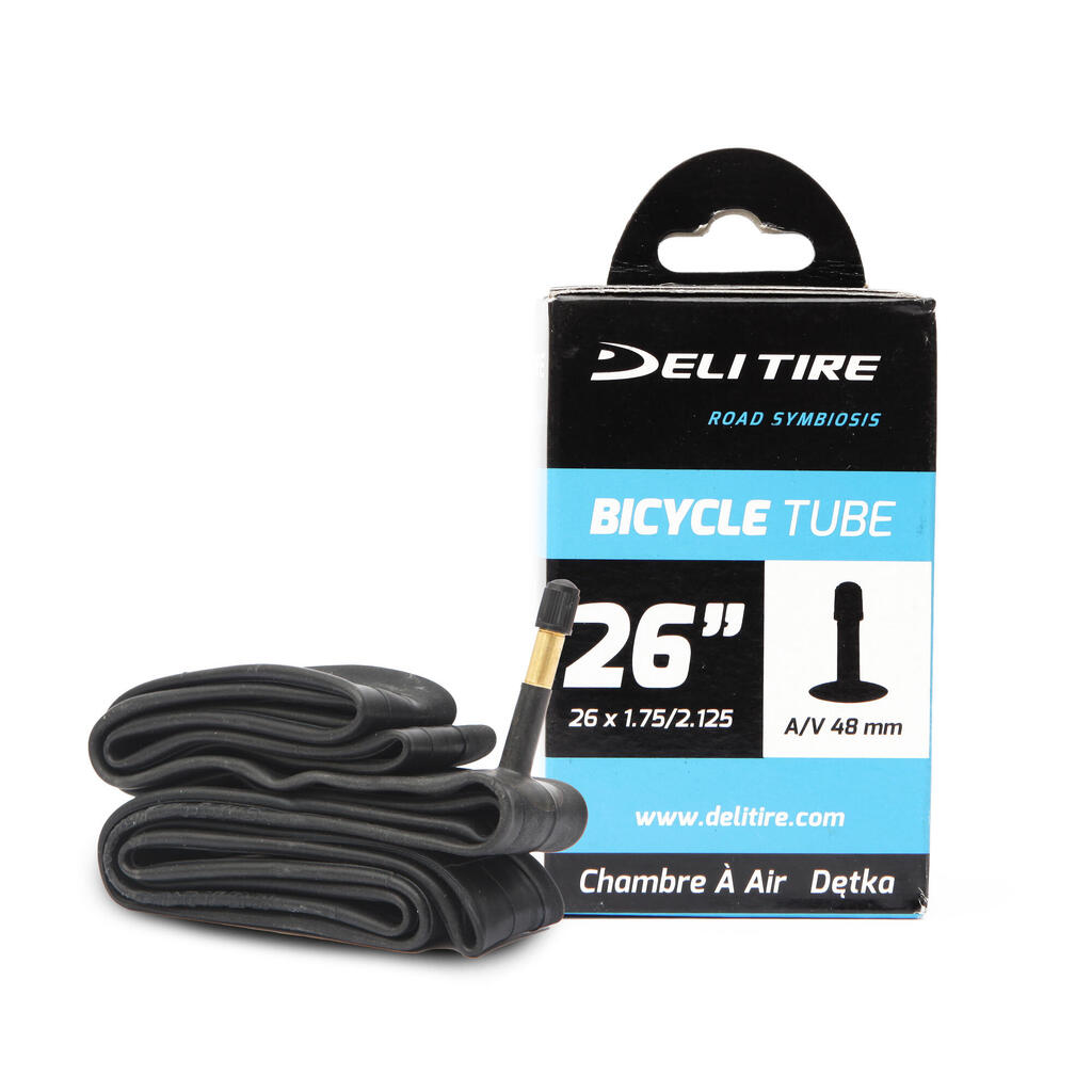 DELI 26×1.75/2.125 AV 48 mm inner tube (BOX)