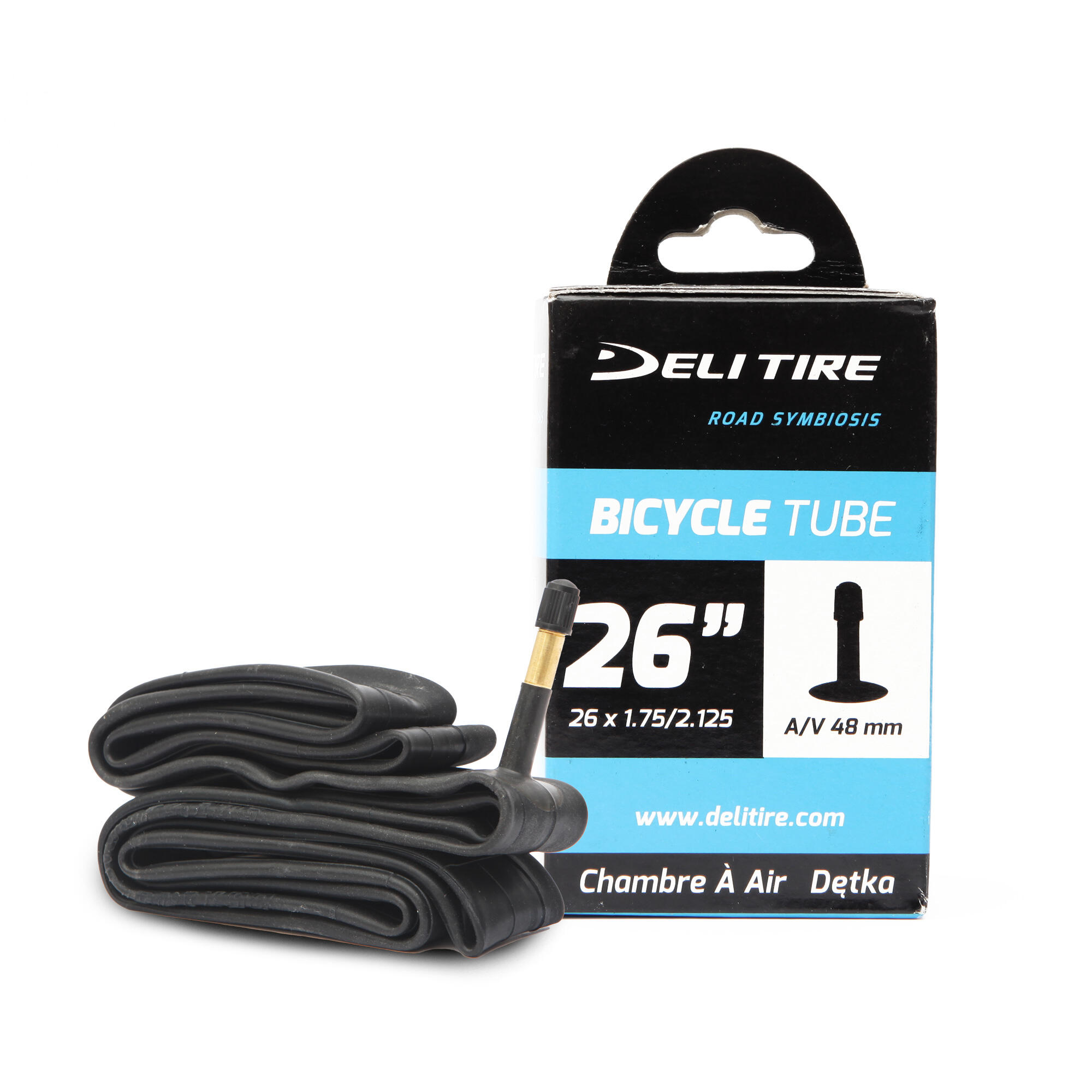 DELI TIRE Camera d'Aria 26X1.75/2.125 AV 48MM BOX DELI