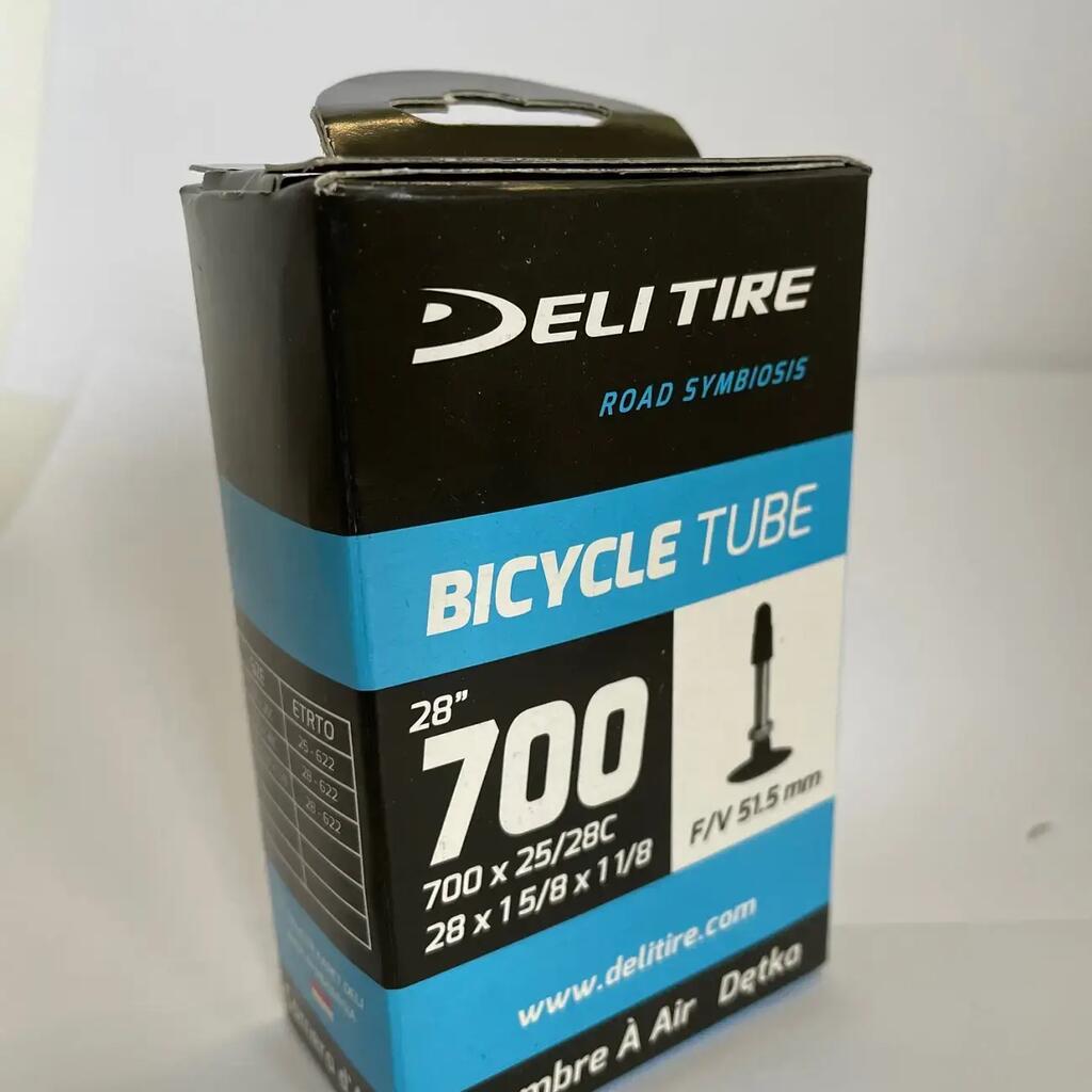 DELI 700×25/28C FV 51.5 mm Inner Tube – Boxed