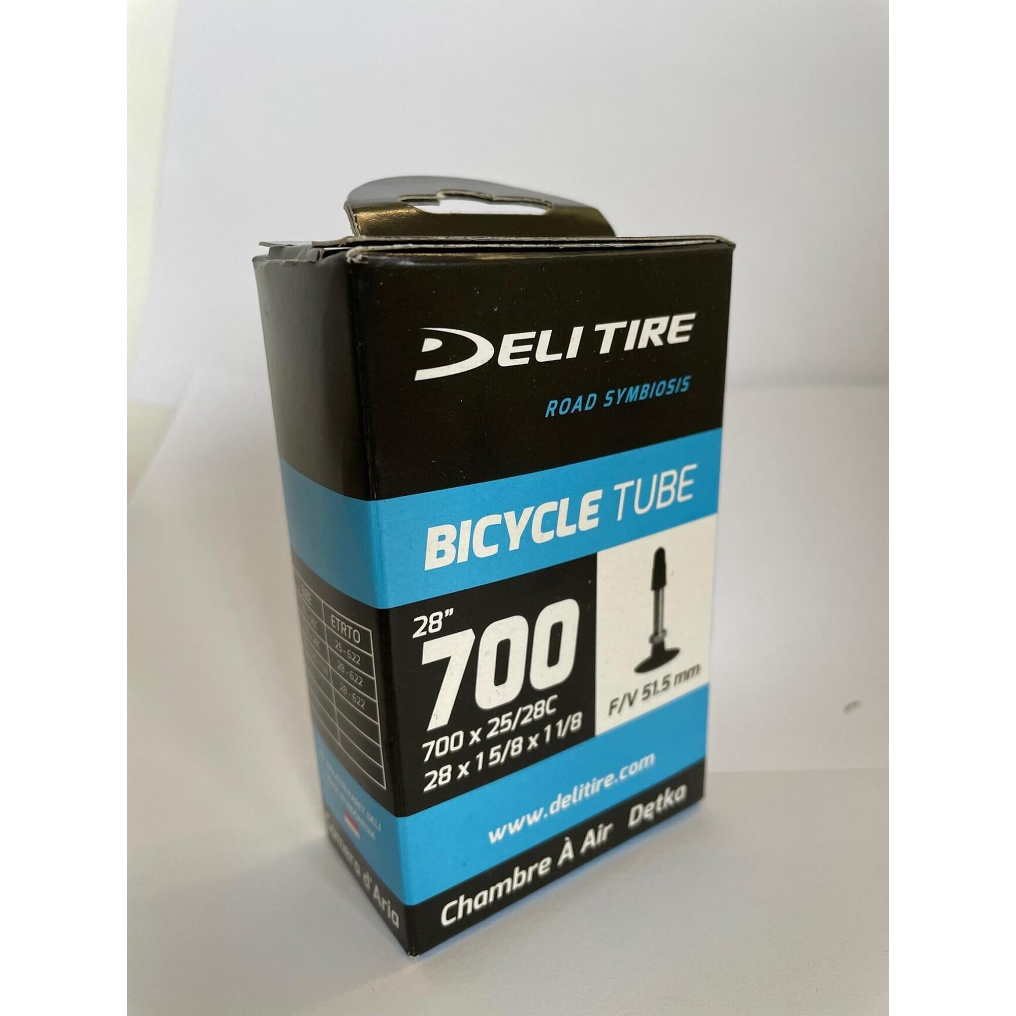 Dętka 700X25/28C FV 51.5MM BOX DELI