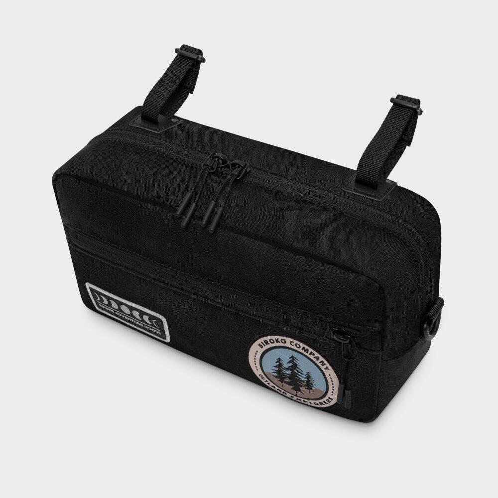 Borsa da manubrio per gravel Ciclismo Uomo e donna Rainforest Siroko Nero 3/4