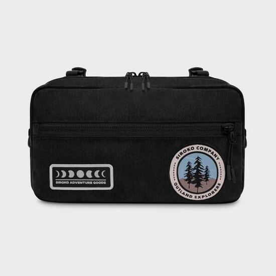 Herren und Damen Radsport Gravel-Lenkertasche Rainforest Siroko Schwarz