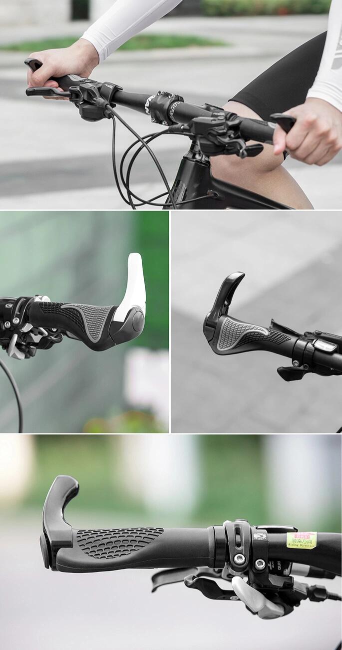 Paar fietshandvatten met hoorns - zwart 3/7