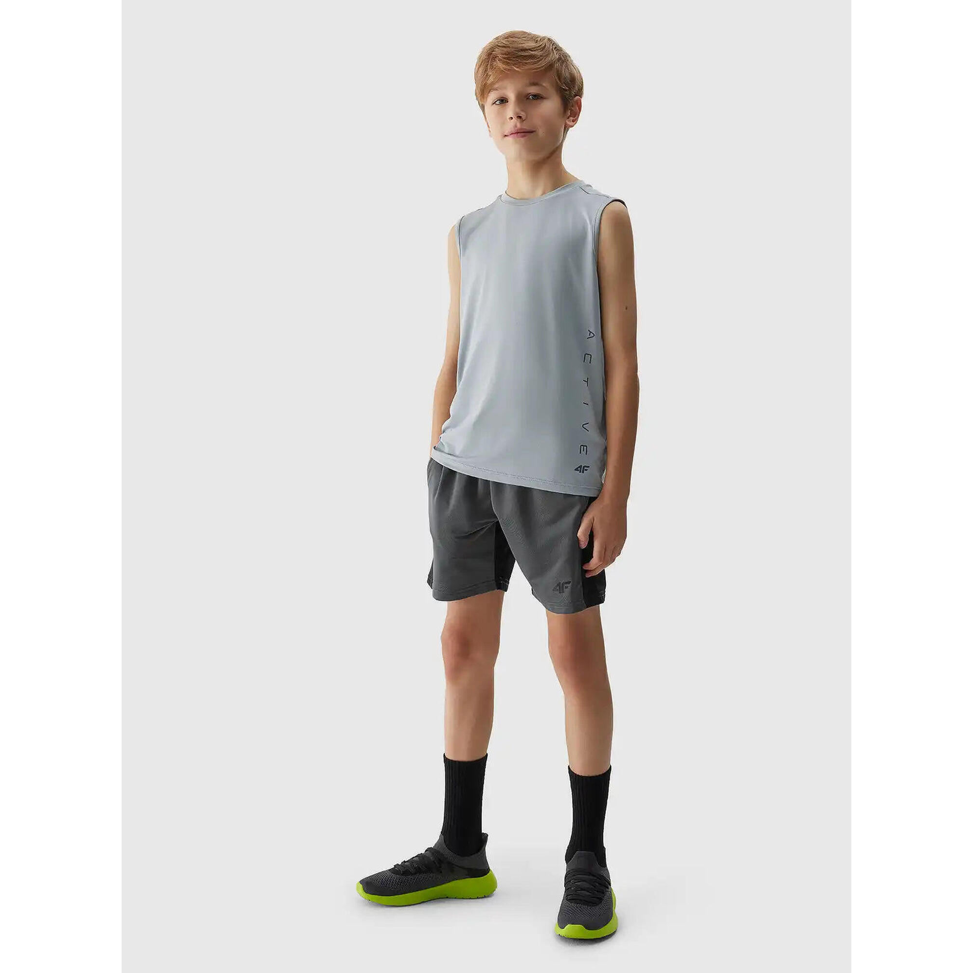 4f - Shorts De Sport Pour Garçon - Short - Noir - 7-8 Ans - Decathlon