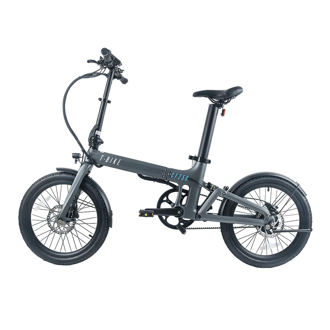 T-Bike CF250 – Folding Lightweight Electric Bike Carbon Fibre - Grey 7/7