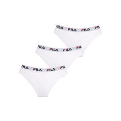 Lot de 3 culottes femme en coton FU6043 couleur Blanche