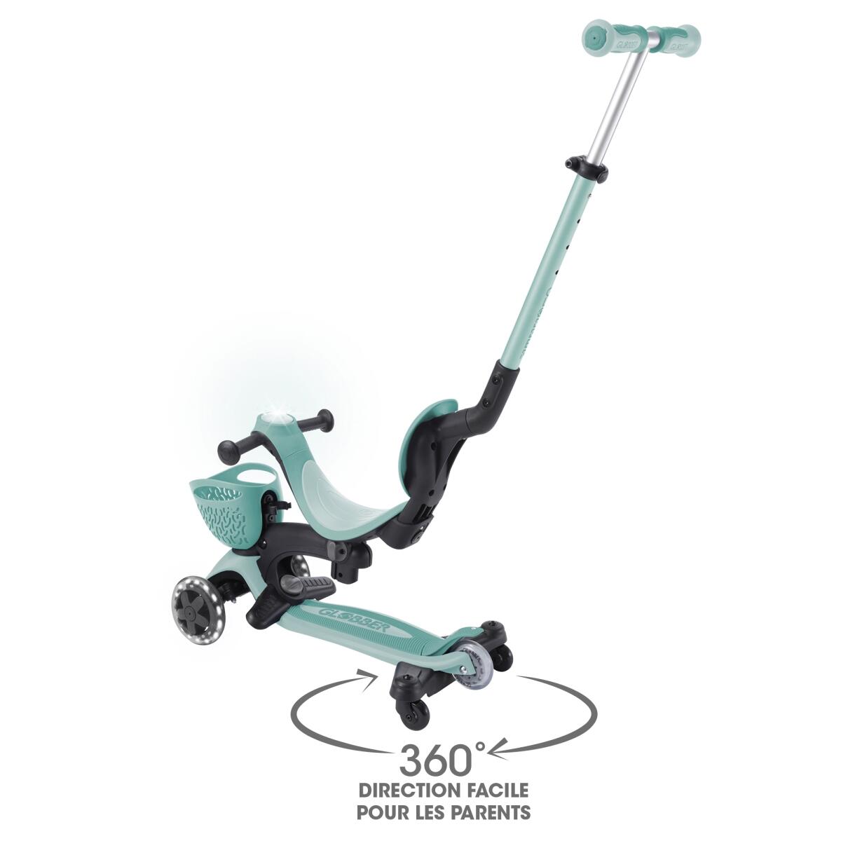 Trottinette évolutive GO-UP BABY 360 LIGHTS - Vert Menthe 4/7