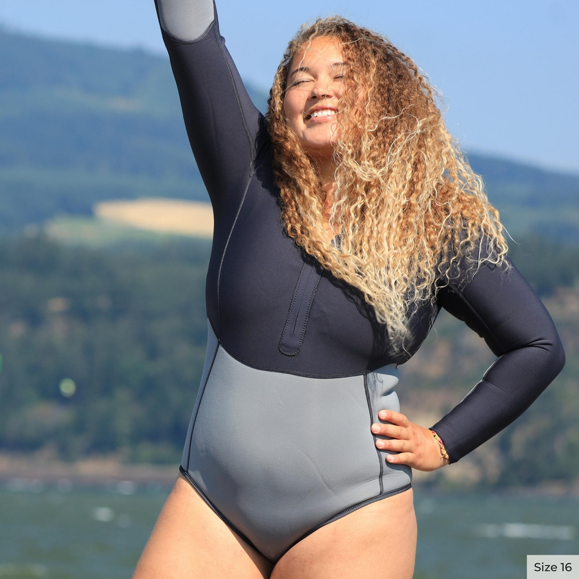 Linda Reversible Long Sleeve Swimsuit & Neoprene Surf Wetsuit 6/9