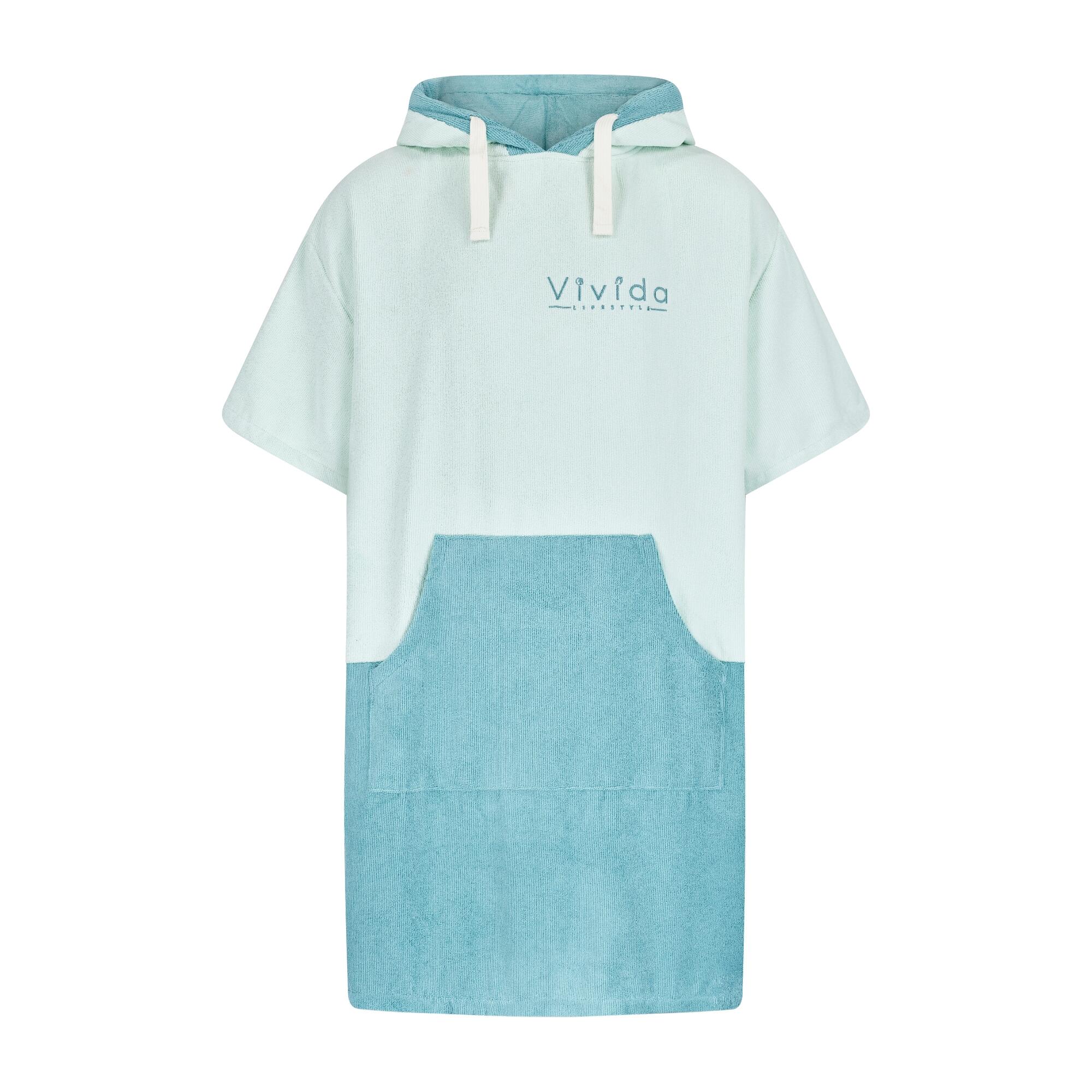 Original Unisex Towel Changing Poncho Robe - Seafoam Green / Turquoise Teal 2/9