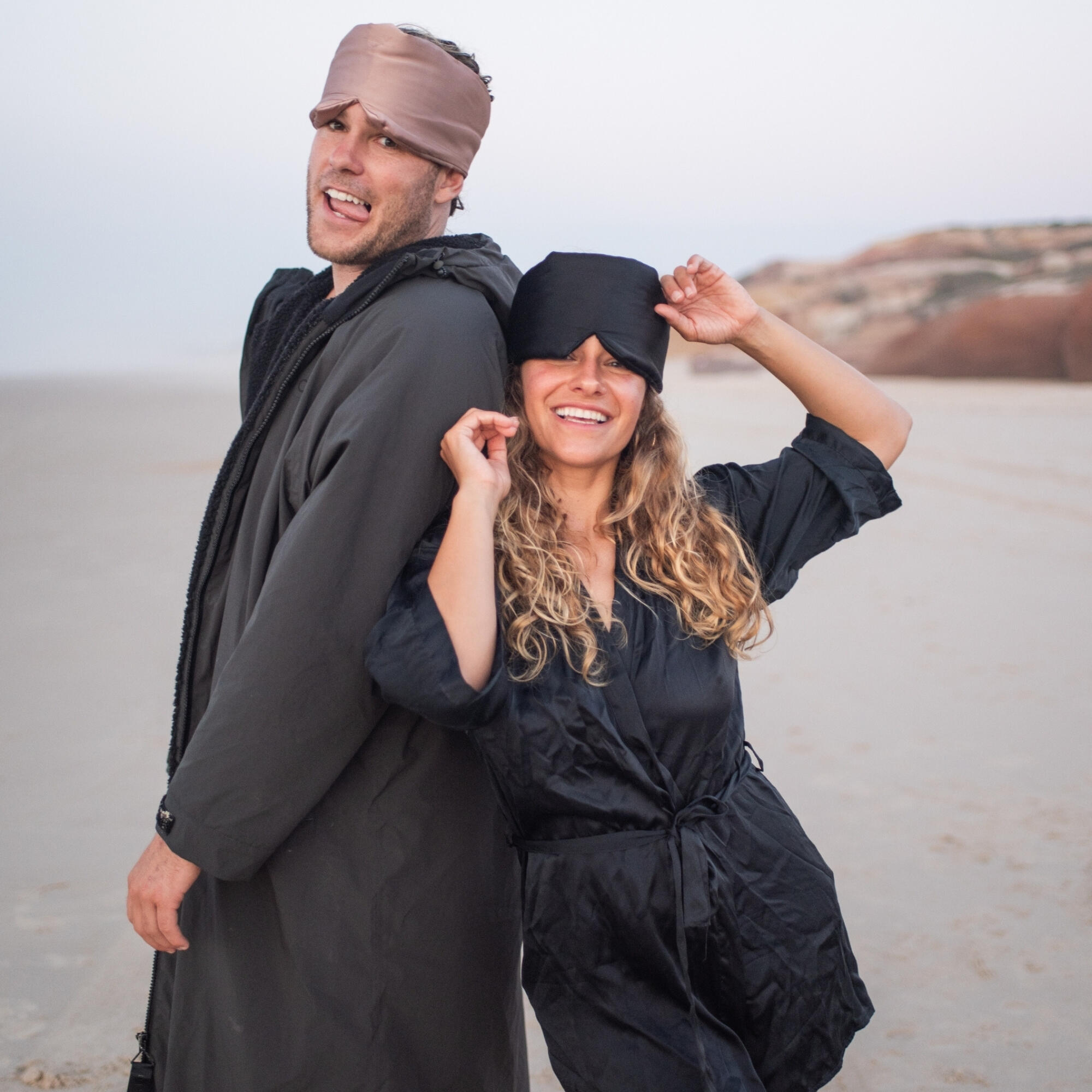 Luxury Unisex Silk Blackout Sleep Eye Mask - Midnight Black 5/9