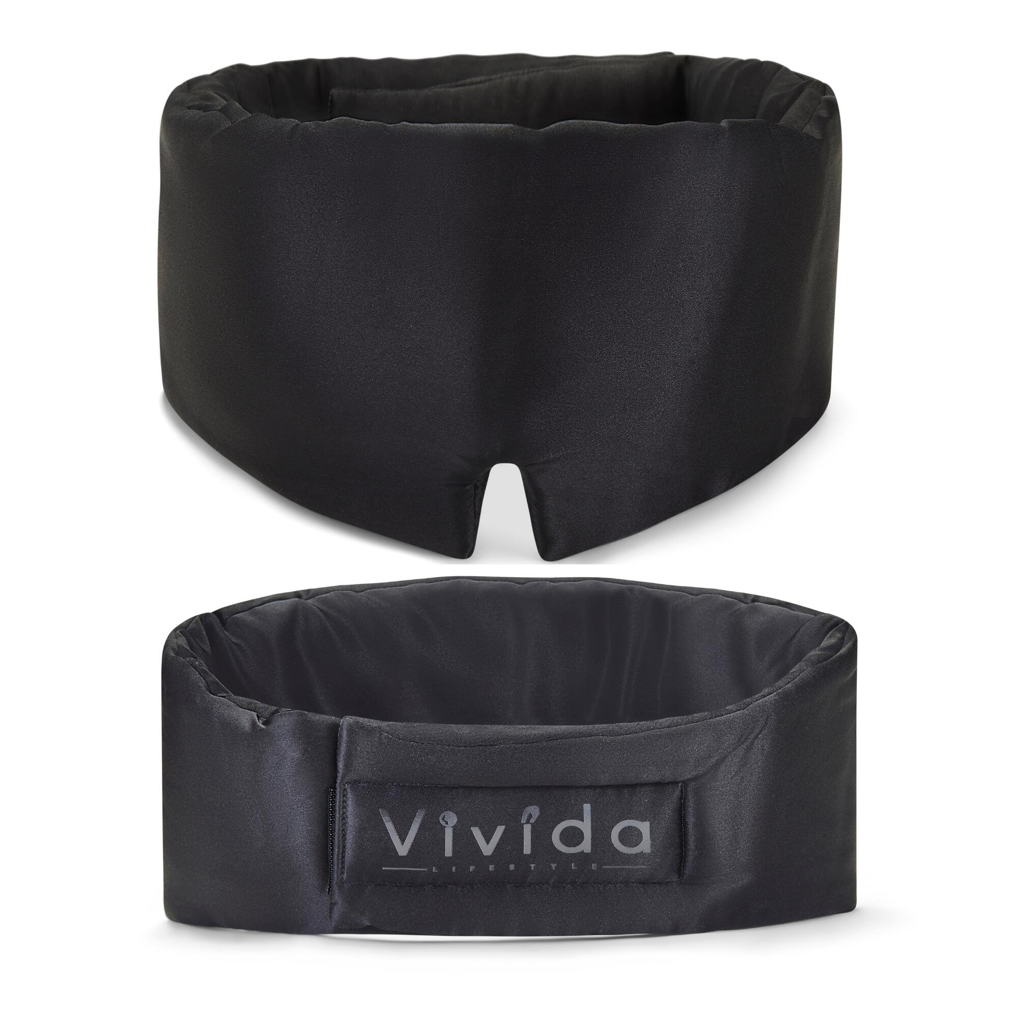 Luxury Unisex Silk Blackout Sleep Eye Mask - Midnight Black 2/9