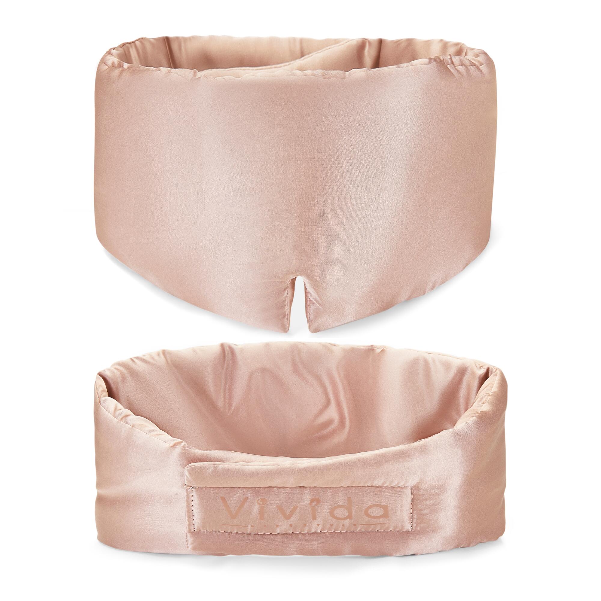 Luxury Unisex Silk Blackout Sleep Eye Mask - Misty Rose 2/9