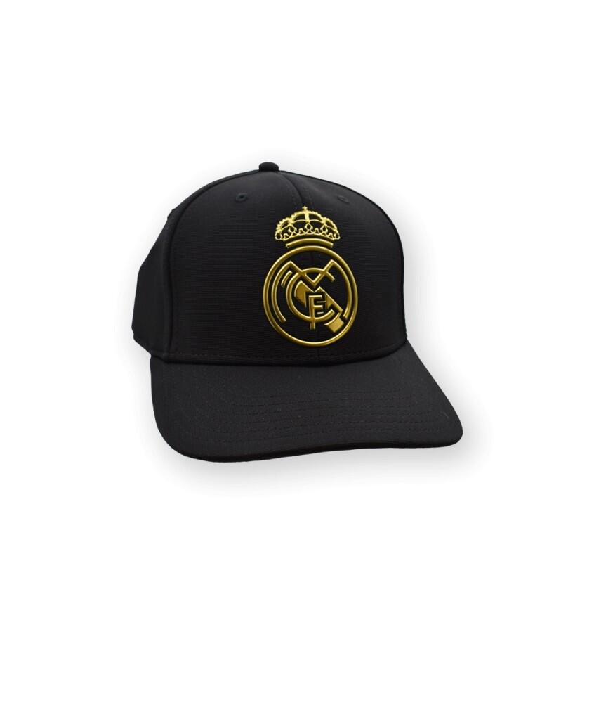 Gorra Adulto Real Madrid CF Oficial Negra con Escudo Gold 2/4
