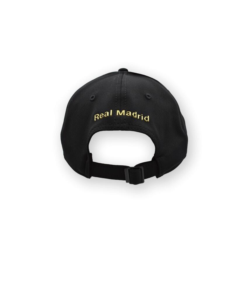 Gorra Adulto Real Madrid CF Oficial Negra con Escudo Gold 4/4