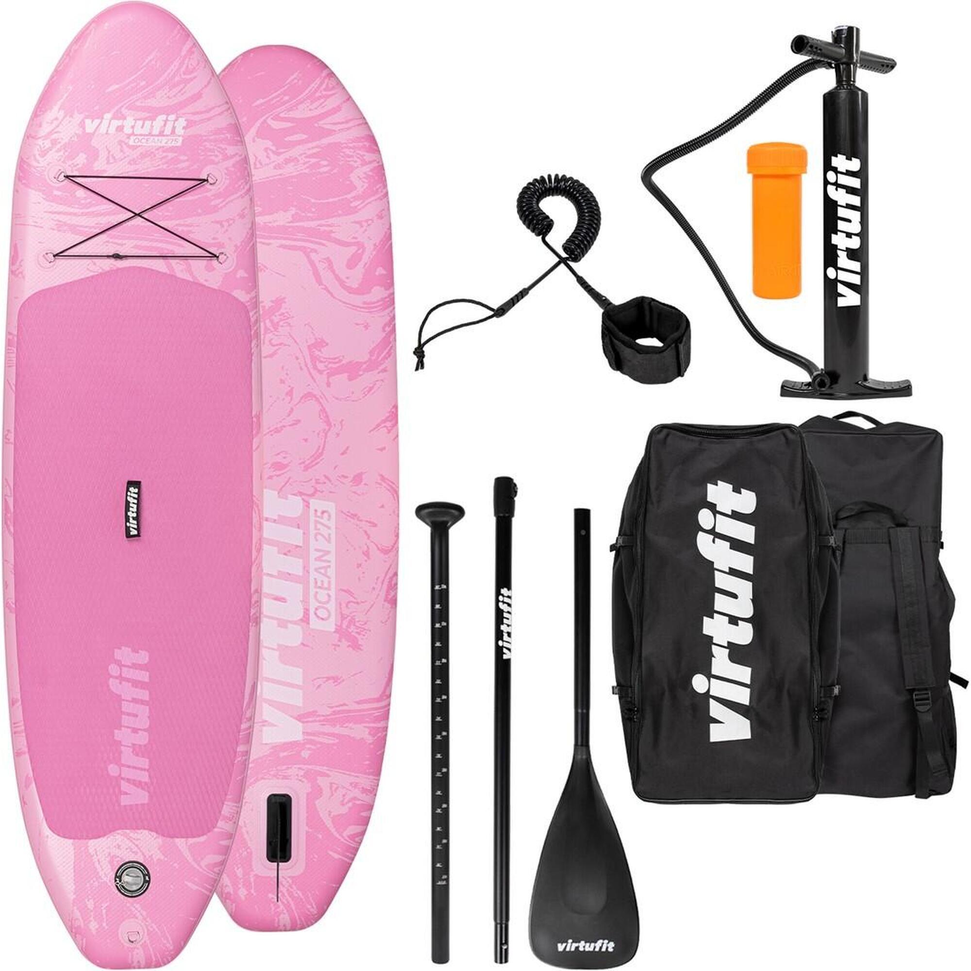 Virtufit - Stand Up Paddle - Ocean 275 - Avec Accessoires - Planche De Stand Up Paddle - Rose - Decathlon