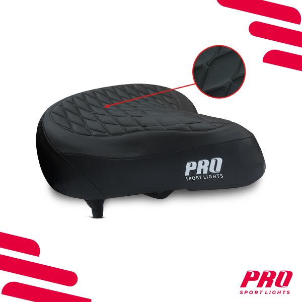 Selle de vélo Royal Cruiser - Noir - Rembourrage en mousse 5/7