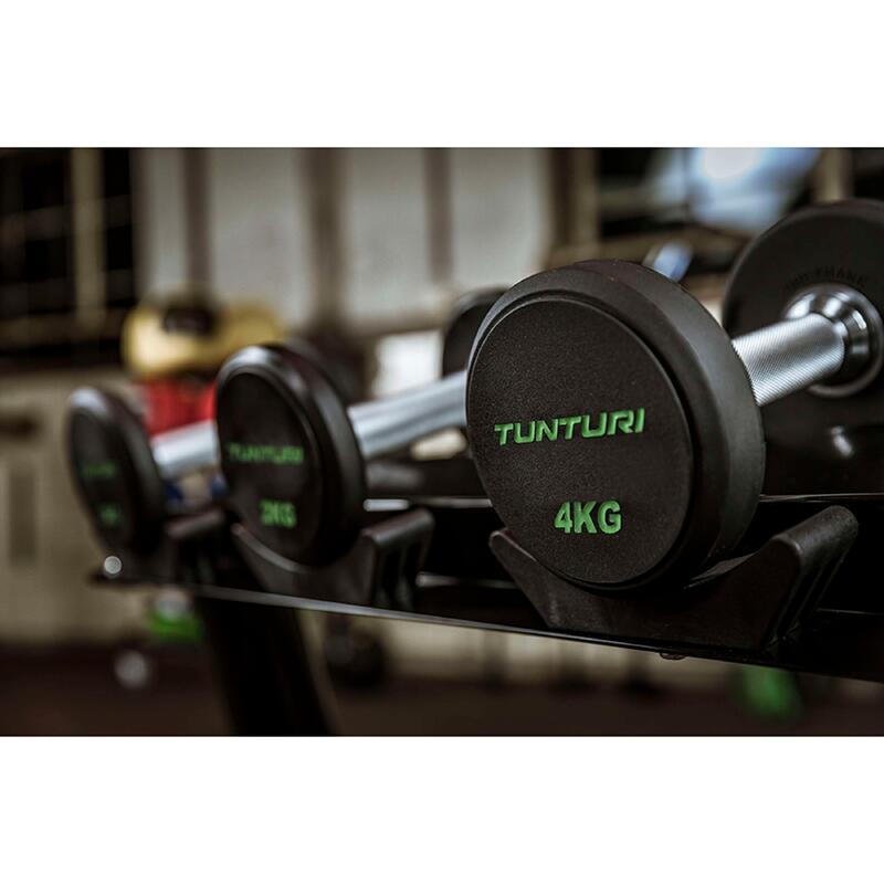 Sada jednoručních činek TUNTURI Pro 34-42 kg (5 párů)