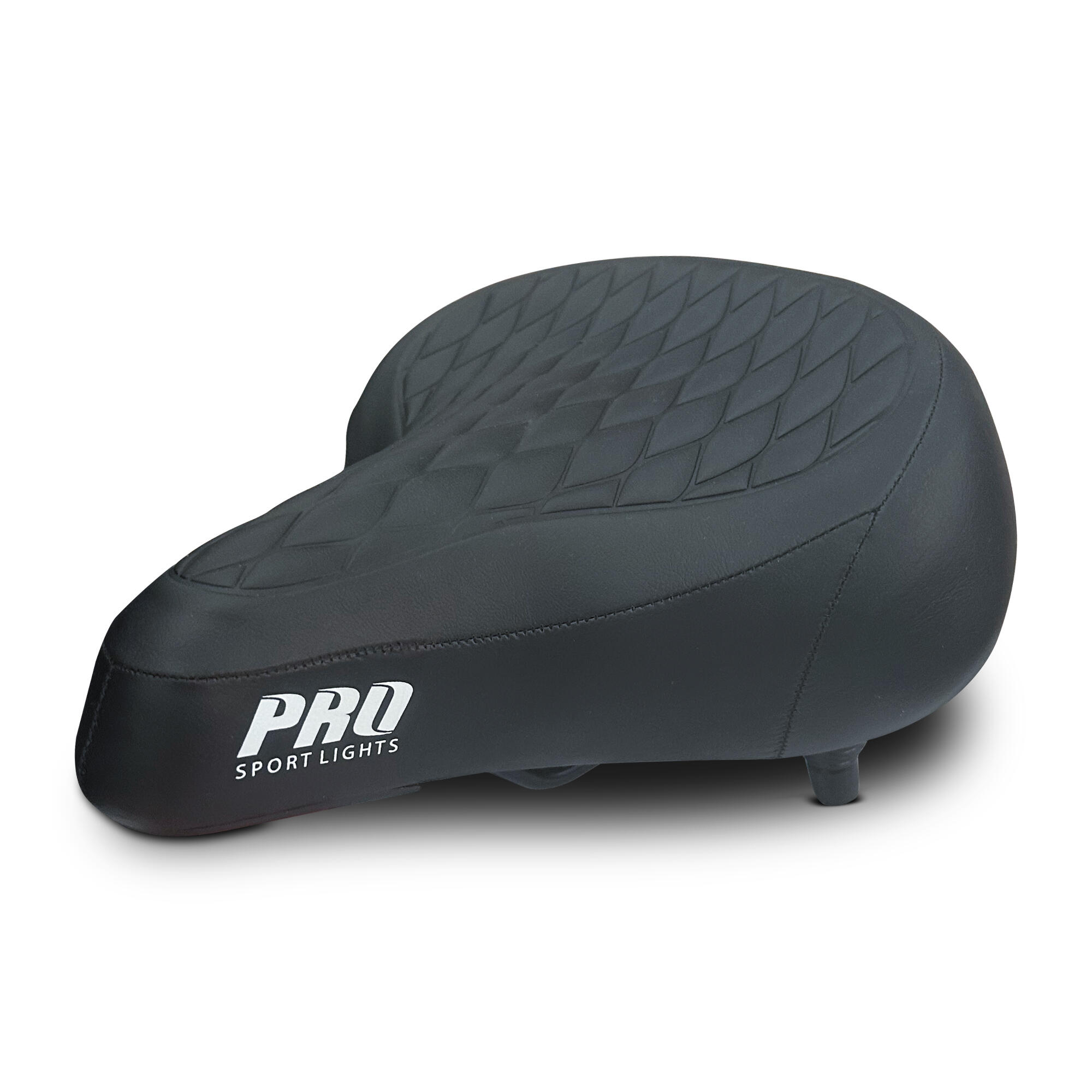PRO SPORT LIGHTS Sedlo na kolo Royal Cruiser – černé – pěnová výplň