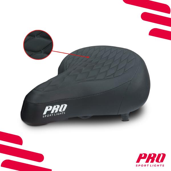 Selle de vélo Royal Cruiser - Noir - Rembourrage en mousse 7/7