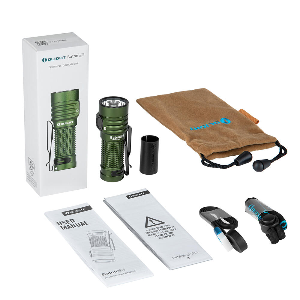 Olight Baton Turbo — 1300 Lumen OD Green 7/7