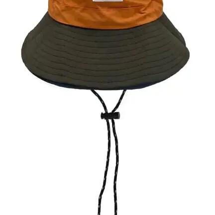 Waterproof trekking hat – one size – foldable (Orange/Olive)