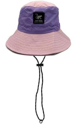Waterdichte boonie hoed heren/dames - one size - opvouwbaar (lila/roze)