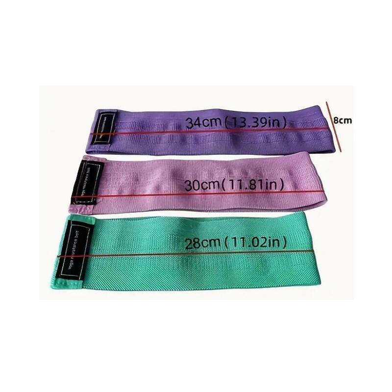 Set 3 benzi elastice cu 3 niveluri de rezistenta, pentru coapse, fese, picioare