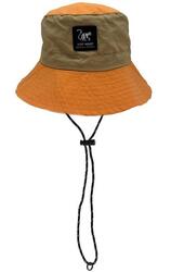 Chapeau Boonie imperméable - homme/femme -Taille unique -Pliable (Beige/Orange)