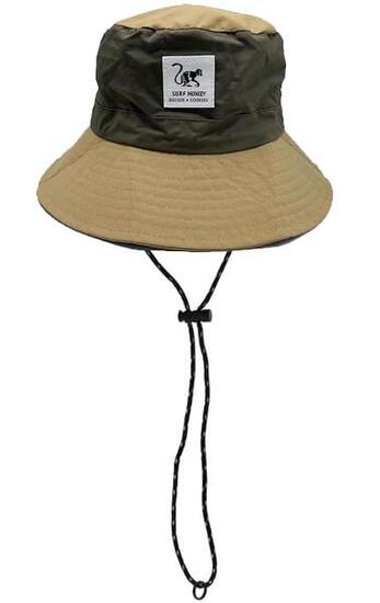Cappello trekking impermeabile – taglia unica – pieghevole (Arancione/Oliva)