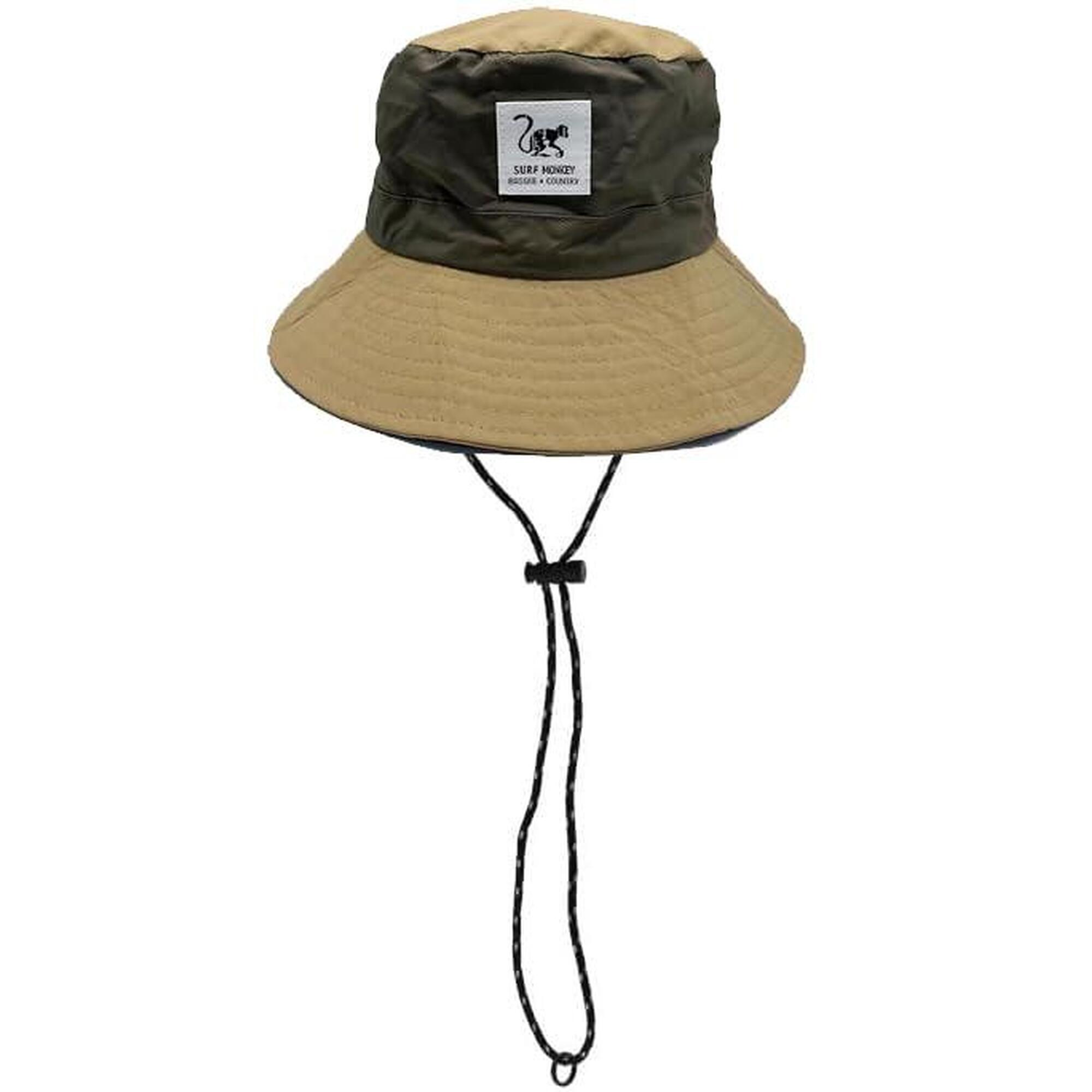 Surf Monkey - Chapeau Boonie Imperméable - Homme/femme -taille Unique -pliable (olive/beige) - Bob - Marron - Taille Unique - Decathlon