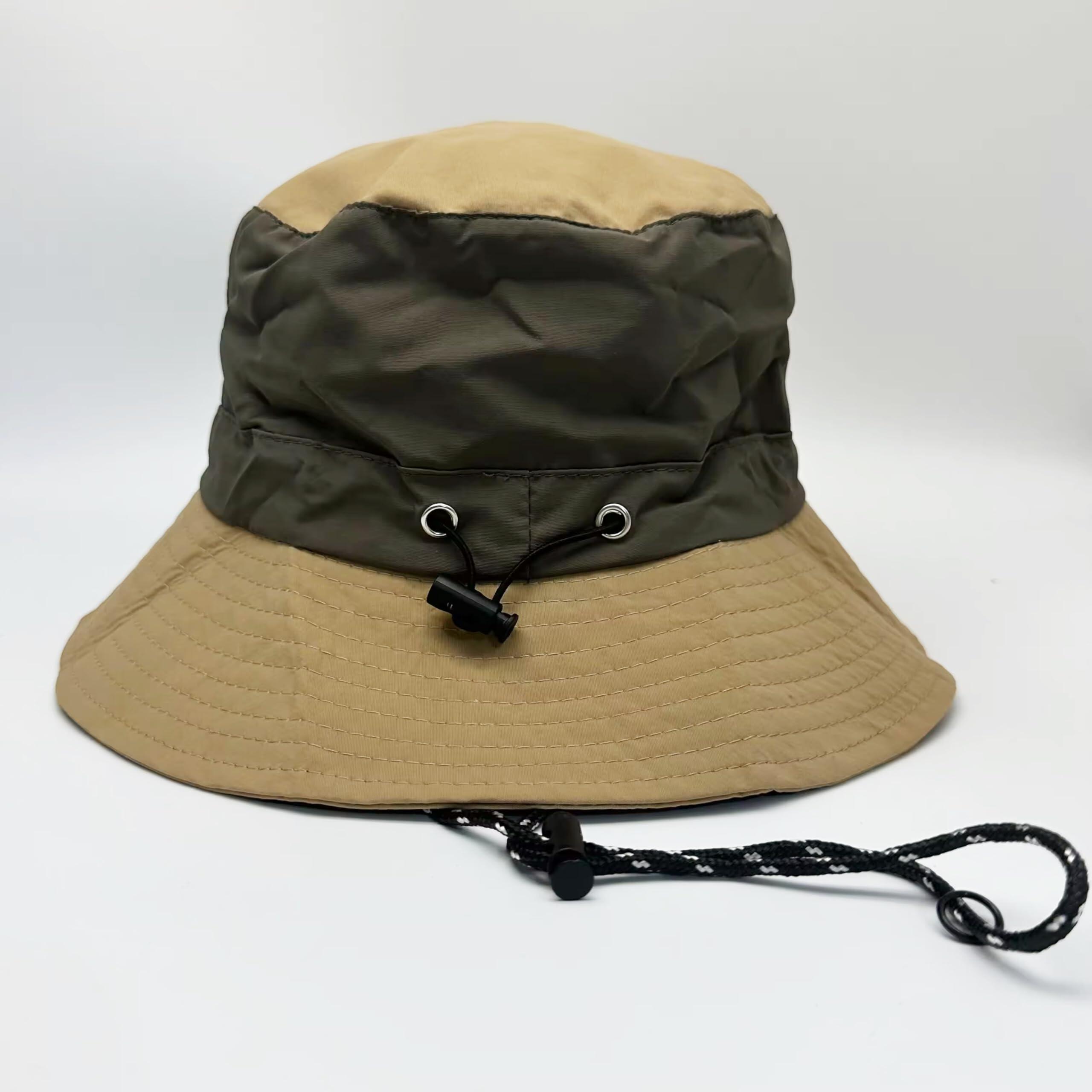 Chapeau de trekking imperméable – taille unique – pliable (Olive/Beige) 2/4