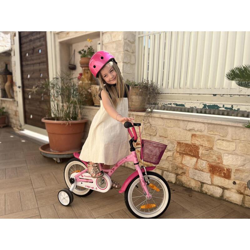 Vélo 14 pouces enfant 3-5 ans avec roues stabilisateurs et rétropédalage