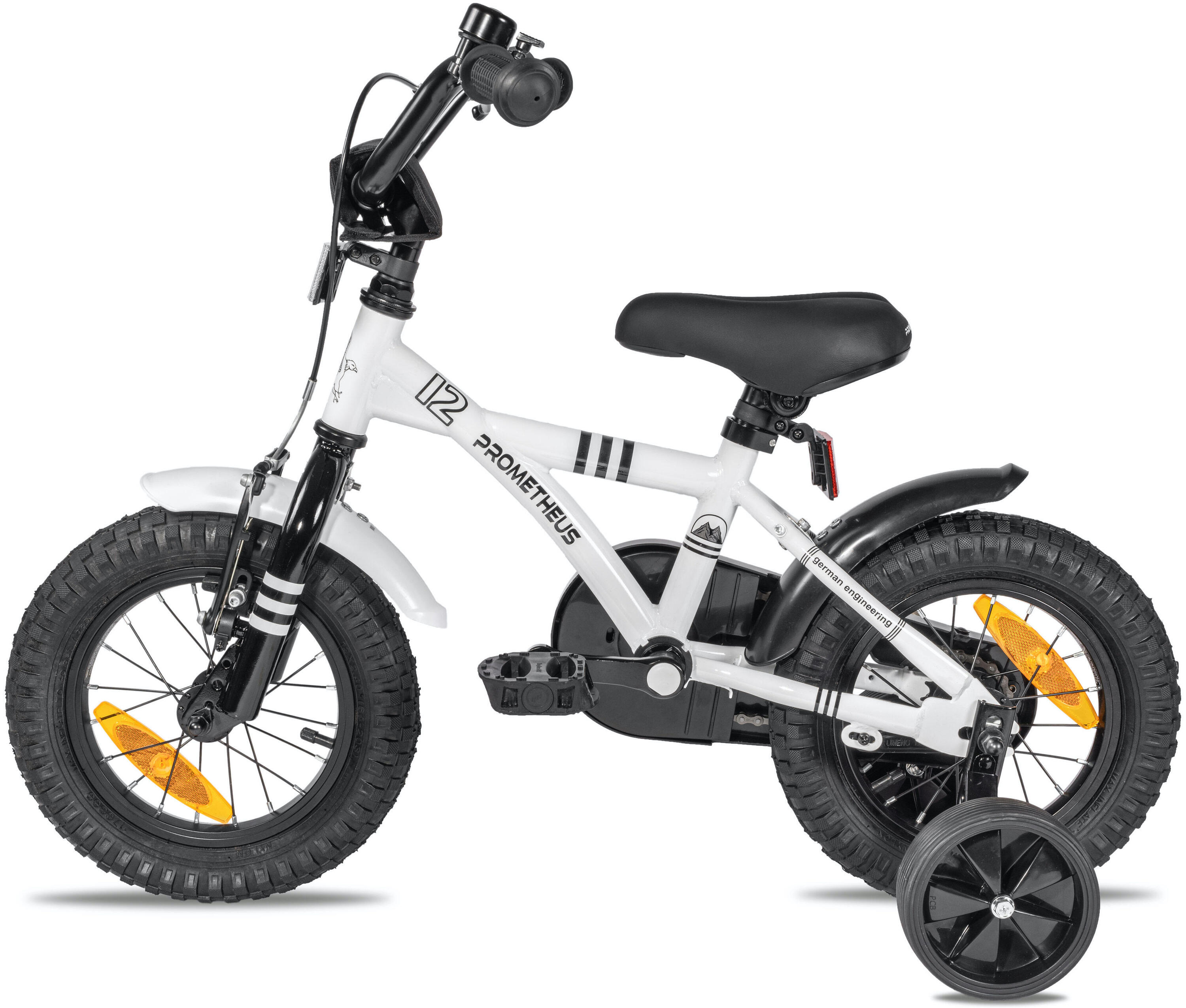 Kinderfahrrad 12 Zoll ab 3 Jahre mit Stützräder und Rücktritt 4/8