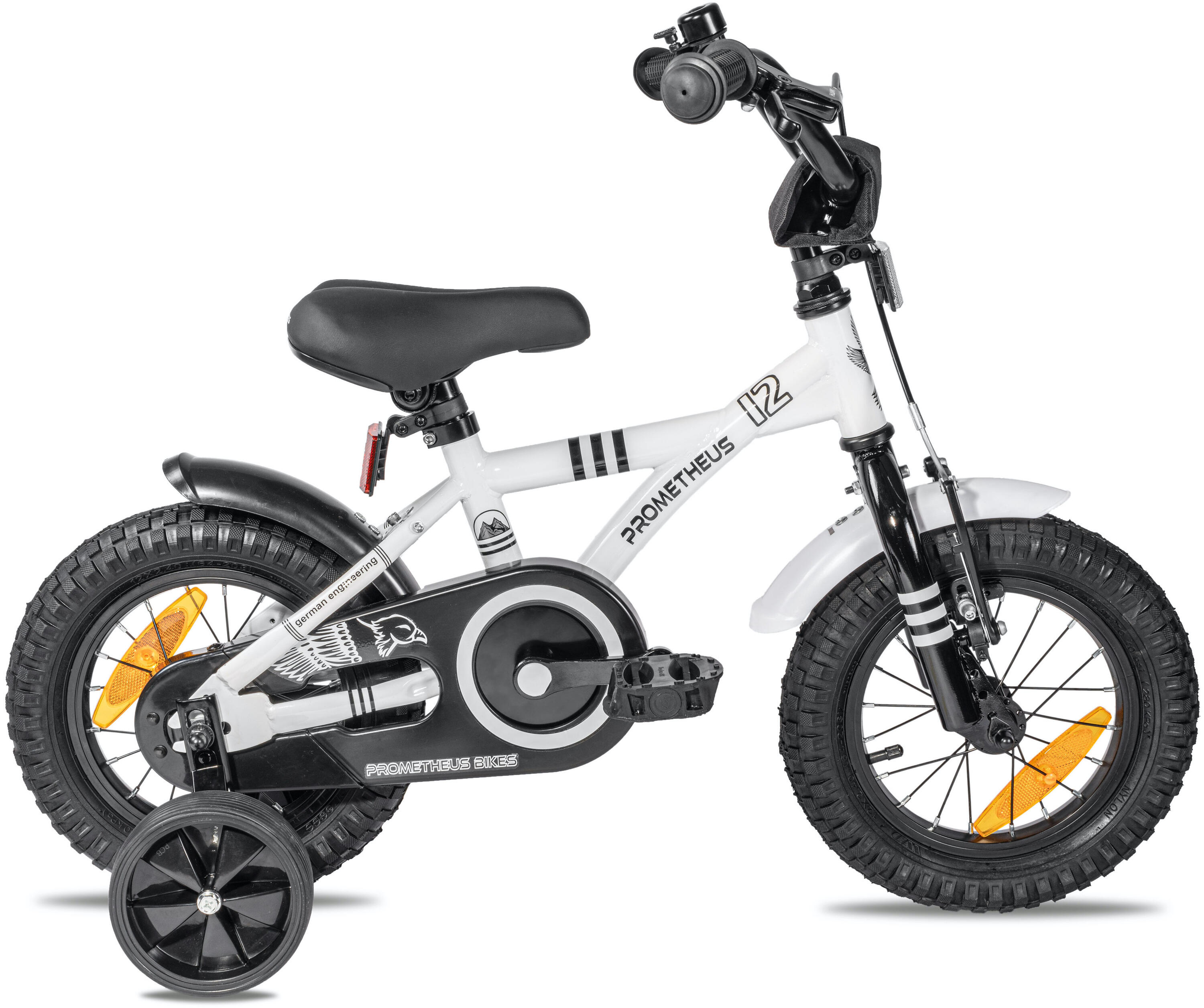 Kinderfahrrad 12 Zoll ab 3 Jahre mit Stützräder und Rücktritt 3/8