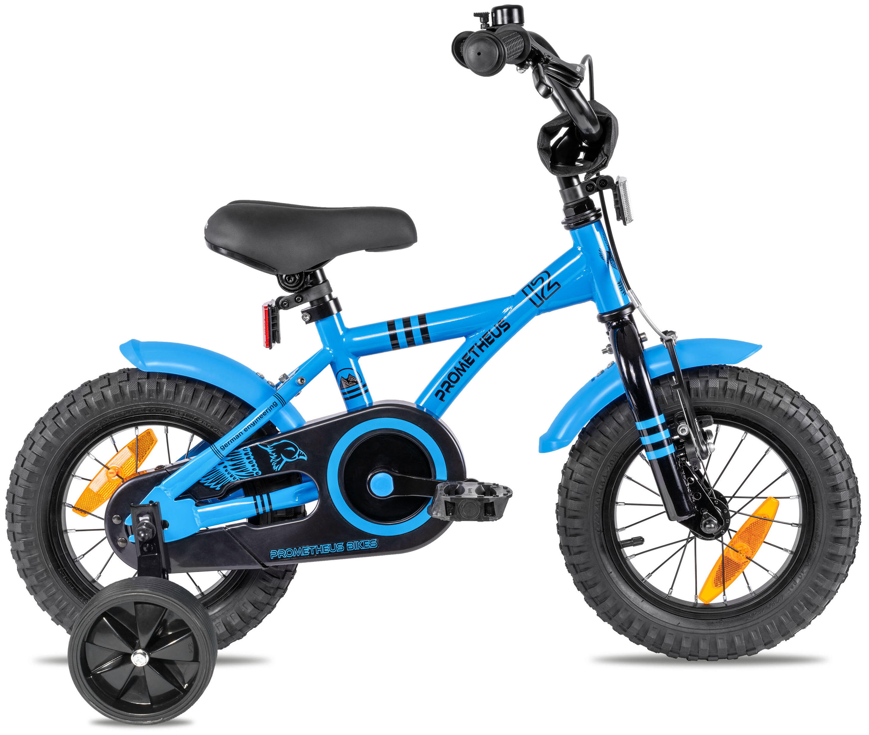 Kinderfiets 12 inch vanaf 3 jaar fiets met terugtraprem en zijwieltjes 4/8