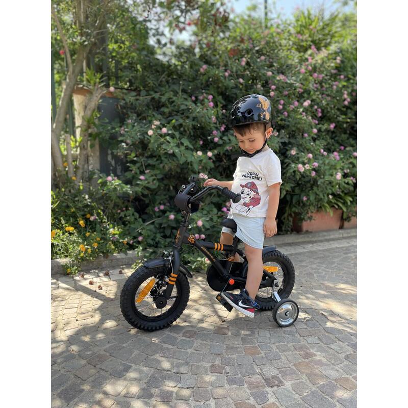 Vélo 14 pouces enfant 3-5 ans avec roues stabilisateurs et rétropédalage