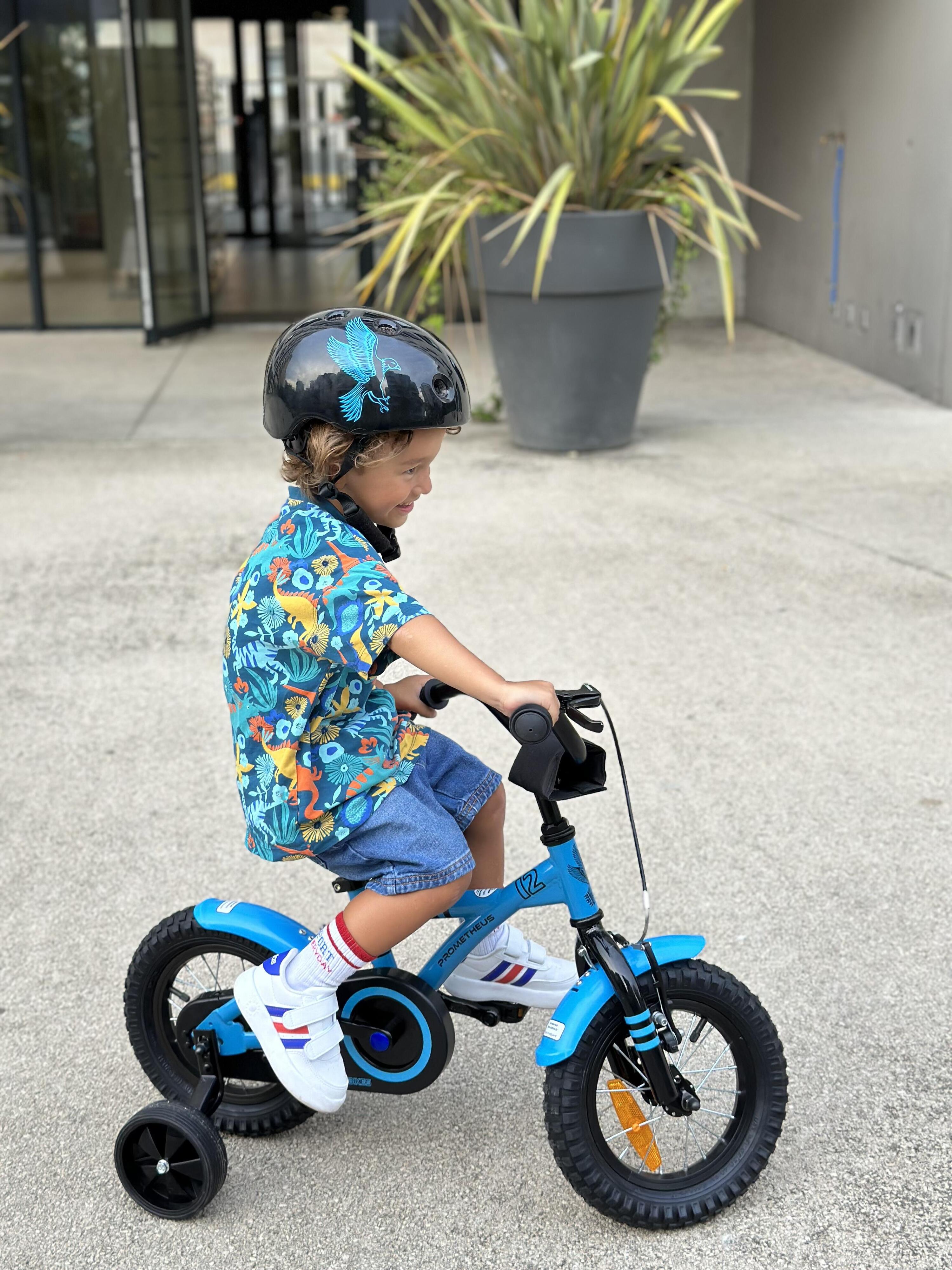 Kinderfahrrad 14 Zoll ab 4 Jahre mit Stützräder und Rücktritt 2/8