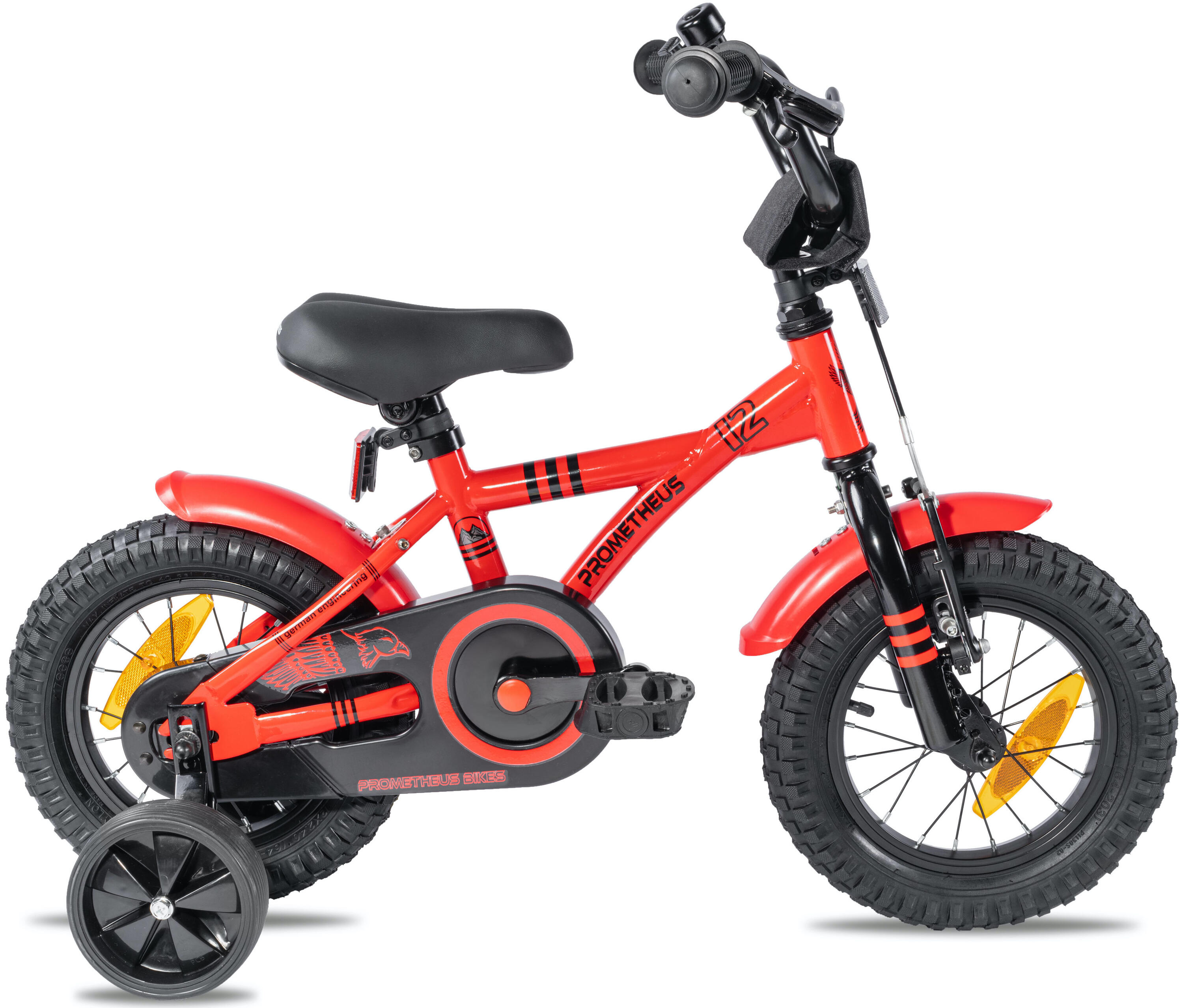 Kinderfahrrad 12 Zoll ab 3 Jahre mit Stützräder und Rücktritt 3/9