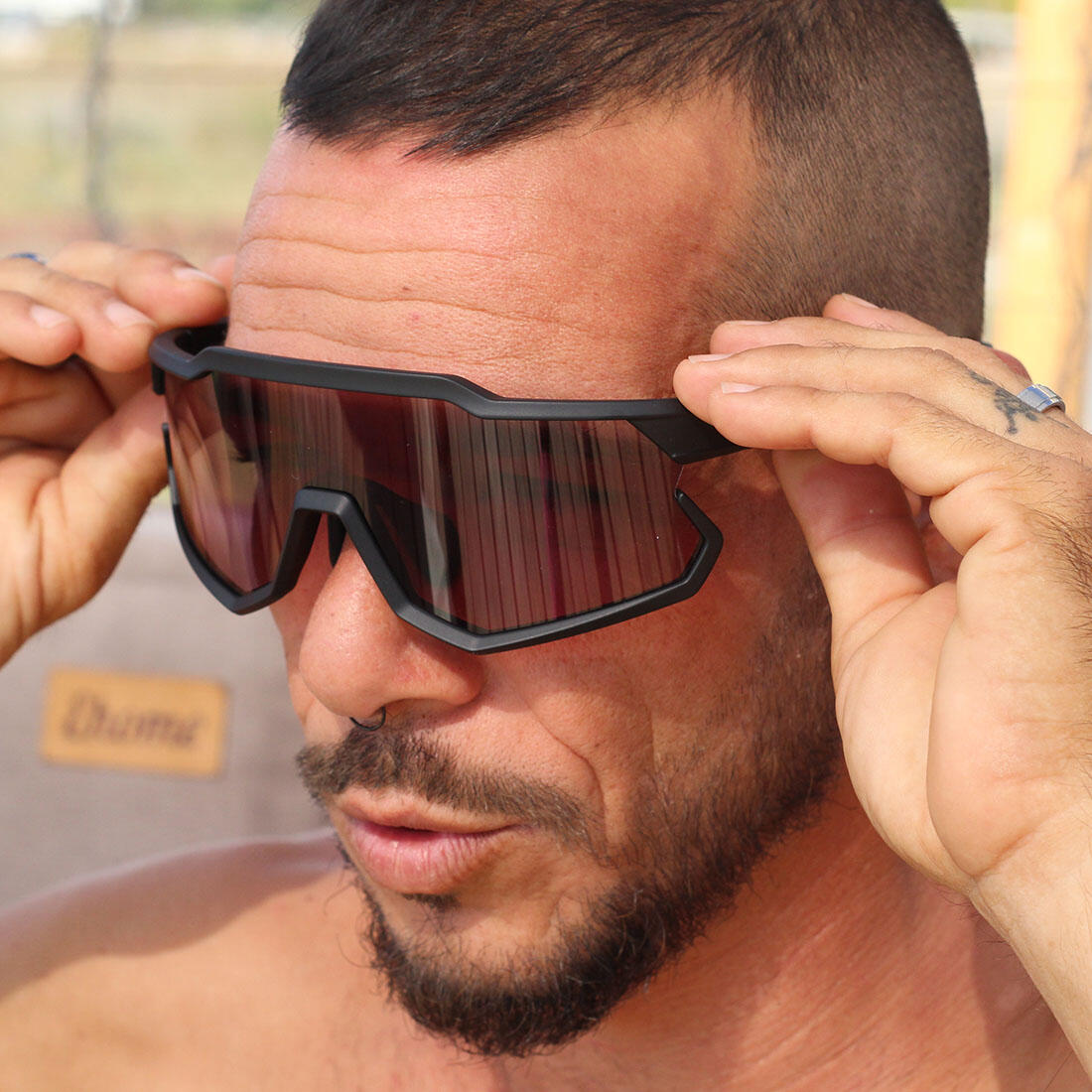 Lunettes de soleil sport unisexes – TR90 / Protection UV400 (Vin) 6/7