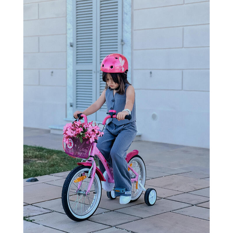 Vélo 14 pouces enfant 3-5 ans avec roues stabilisateurs et rétropédalage