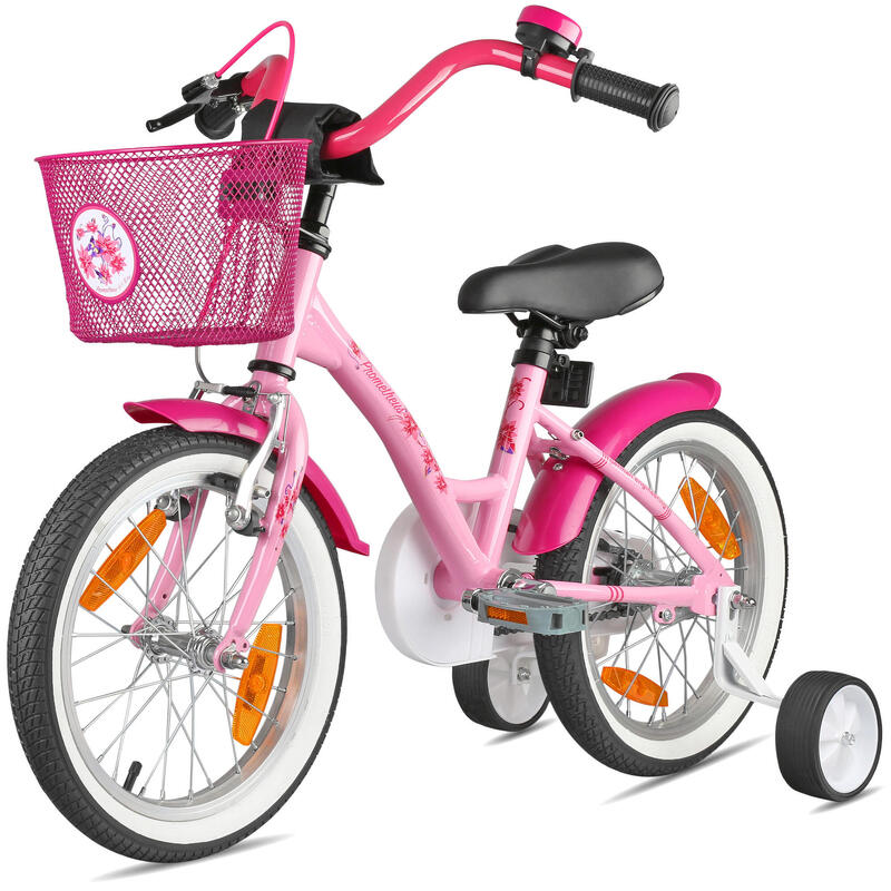 Vélo 16 pouces enfant 4-6 ans avec roues stabilisateurs et rétropédalage