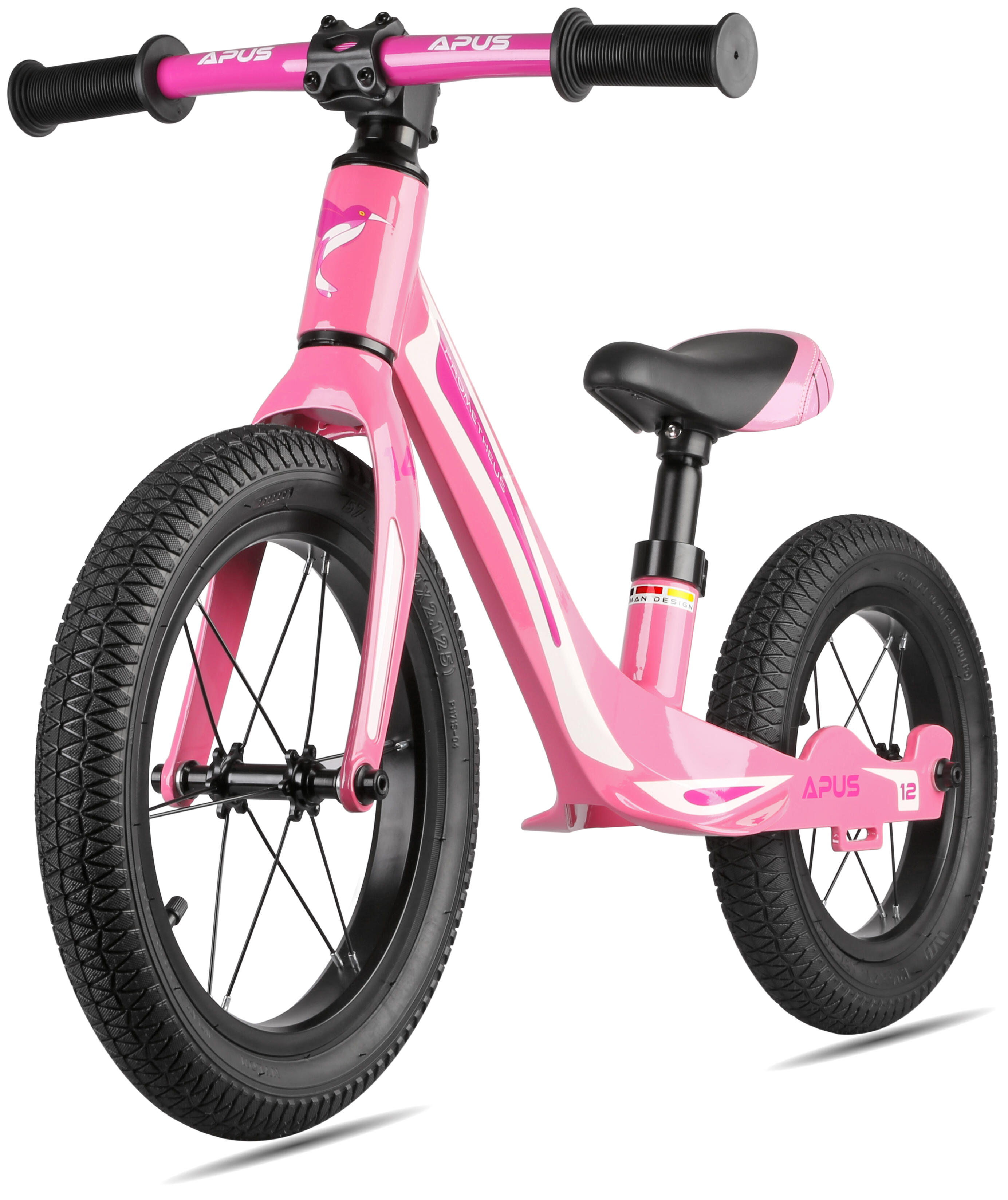 Laufrad ab 2-3 Jahre 14/12 Zoll Räder Kinderlaufrad Magnesiumrahmen Modell APUS 5/8