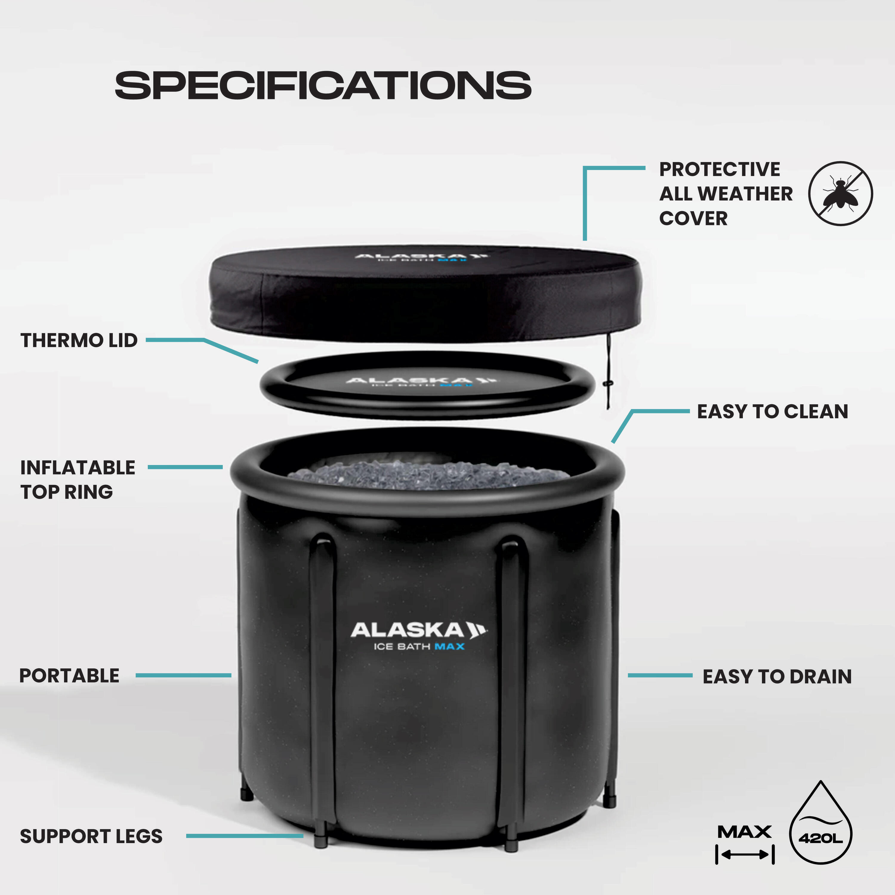 Alaska Jégalakú Fürdő MAX – Intenzív Izomterápia – 420L 4/7