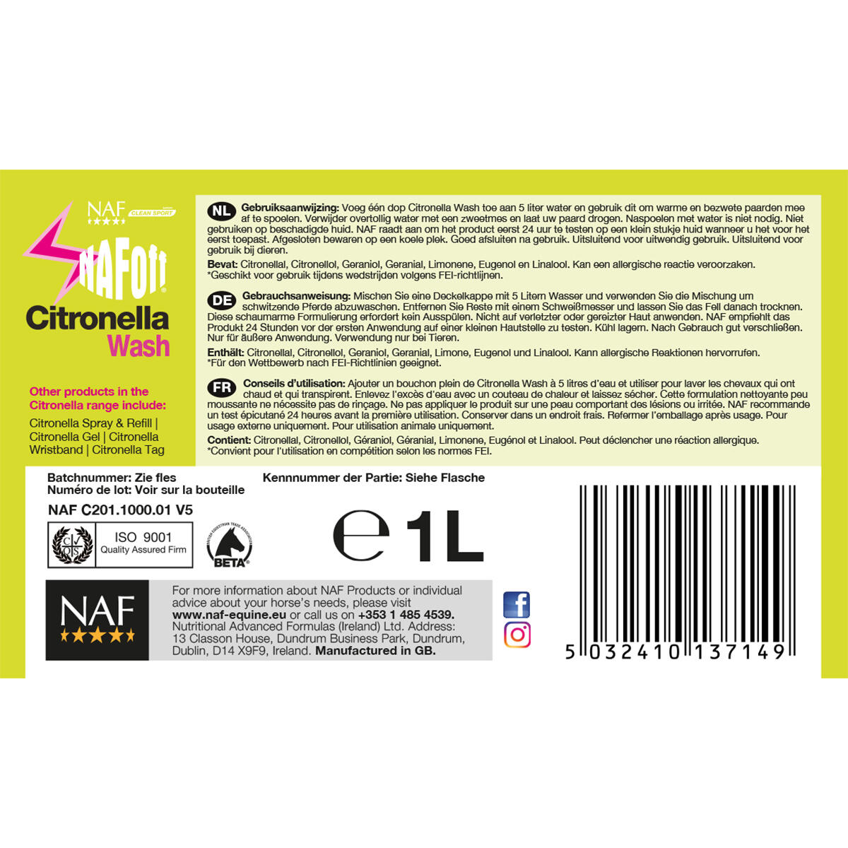 Naf Off Citronella Wash Kleurloos - 4/4