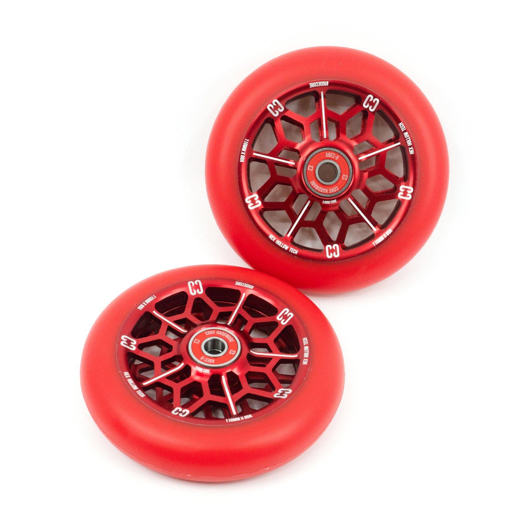 CORE Hex Hollow Stunt Scooter Wheel 110mm – Red 3/7