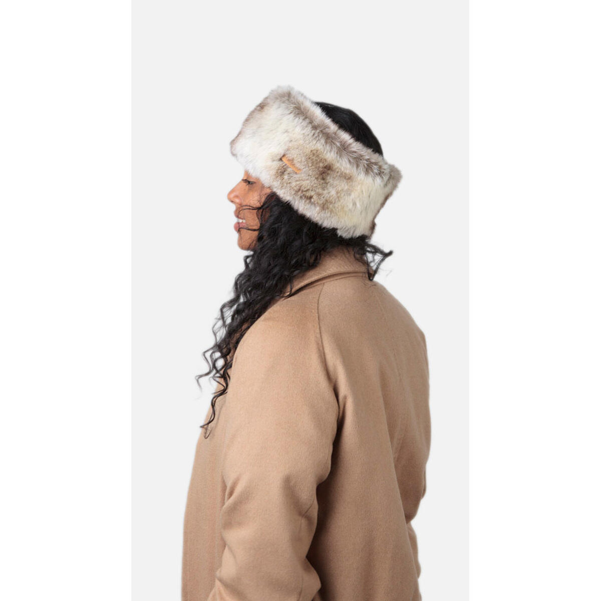 Gorro de esquí mujer piel sintética blanca Barts 3/4