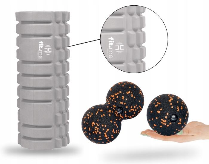 Zesatw Roller z Wypustkami+ Duoball+ Piłka do masażu Fit.me 3/7