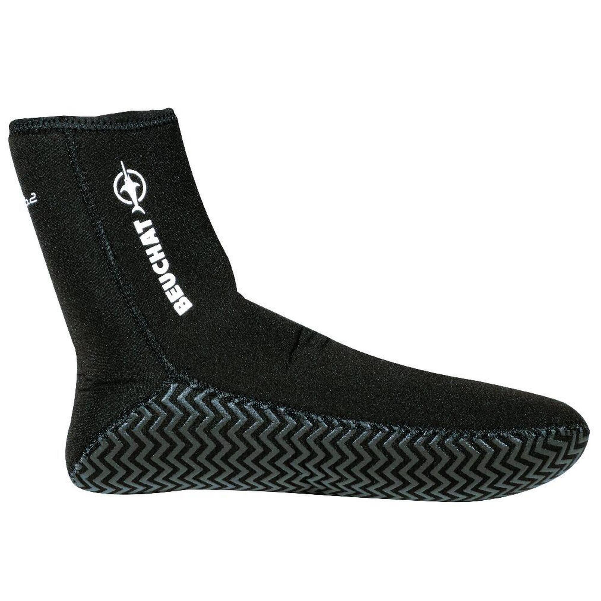 Beuchat - Chaussons Sirocco Open  5mm - Chaussons Néoprène - Noir - 47 - Decathlon