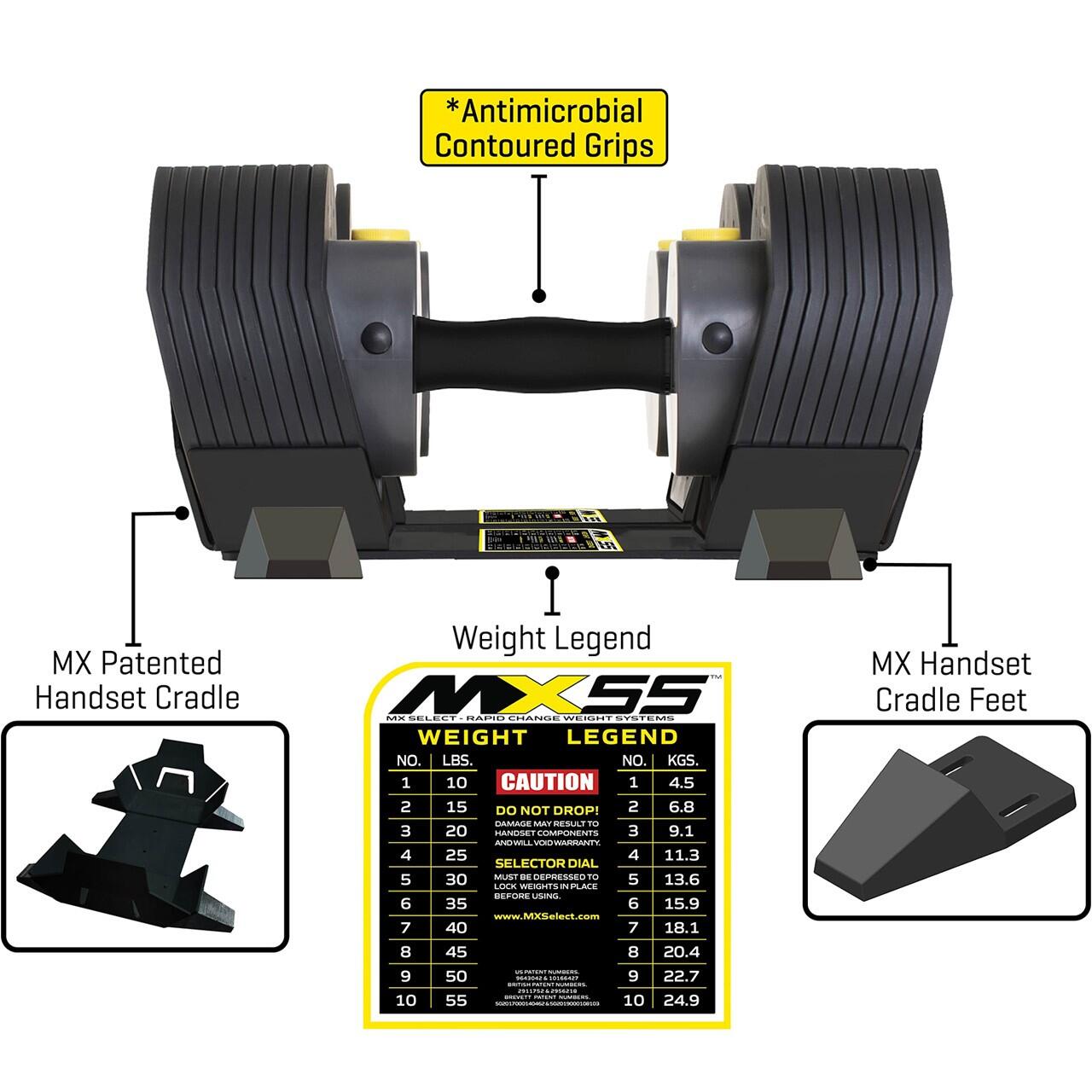 Haltère réglable MX Select MX55 noir 6/7